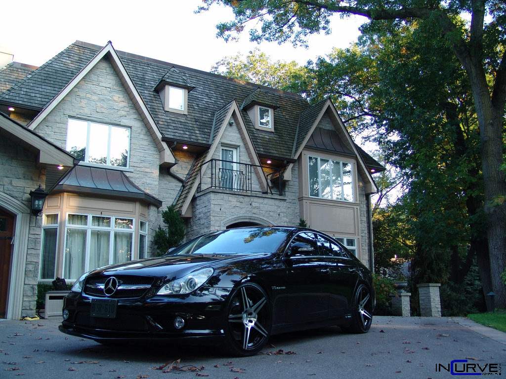Incurve Wheels IC-S5 Machined Black on Mercedes Benz CLS55 AMG
